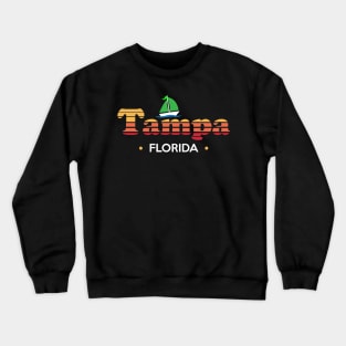 Colorful 80s style Tampa Design Crewneck Sweatshirt